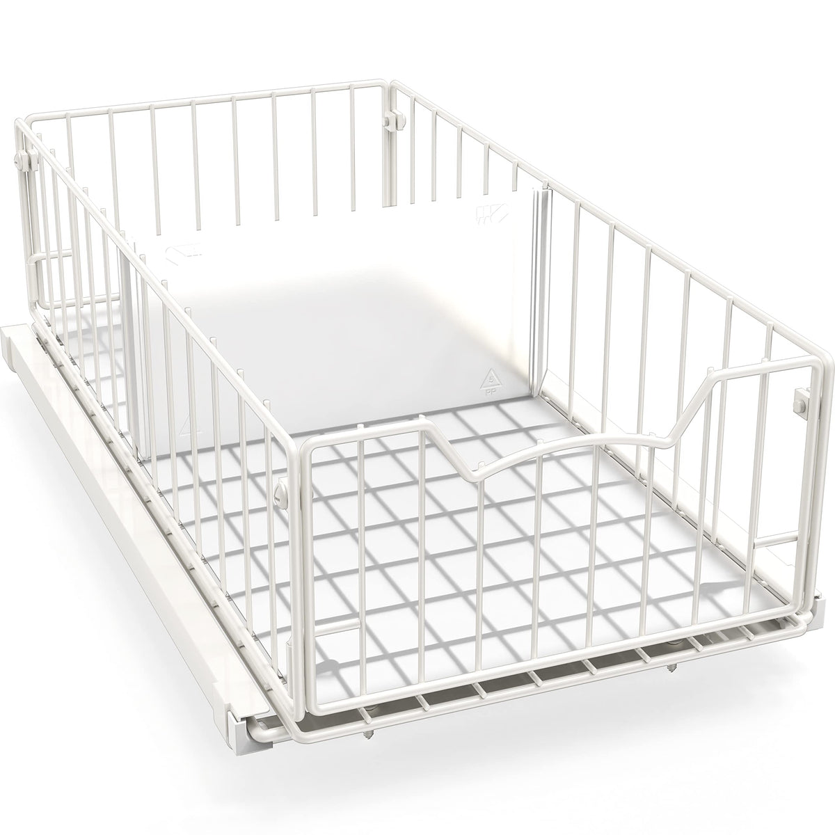Simple Houseware pull-out basket front view for easy kitchen cabinet access.