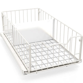 Simple Houseware pull-out basket front view for easy kitchen cabinet access.