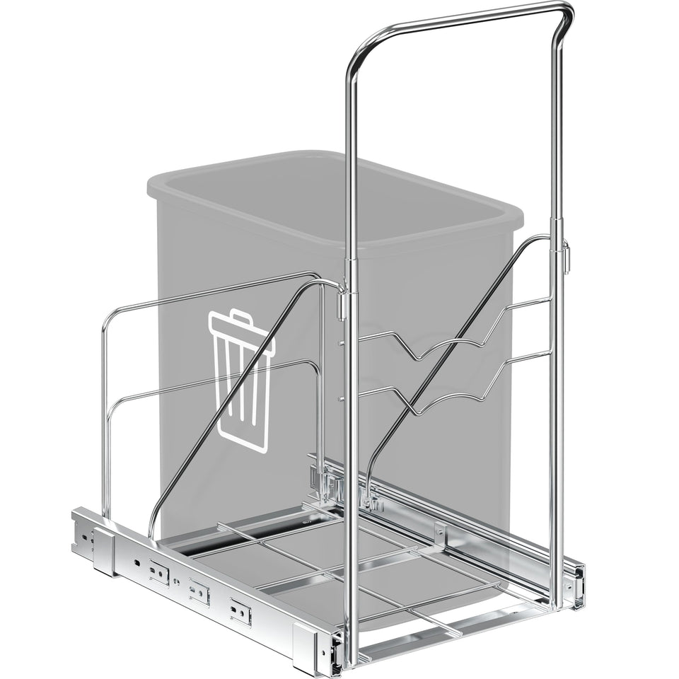 Simple Houseware pull-out shelf with smooth glide for 7-13 gallon trash cans.