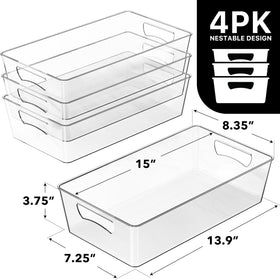 Simple Houseware refrigerator organization bin helps you see contents at a glance.