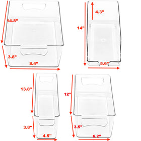 Simple Houseware crystal-clear bins demonstrate easy visibility for snacks and dressings.