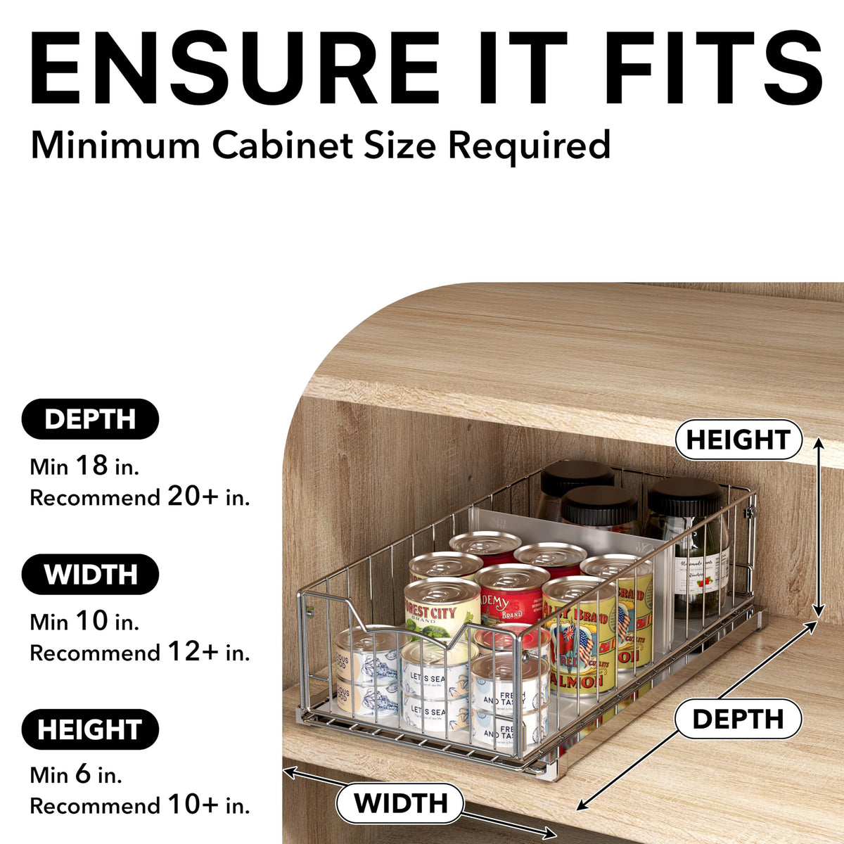 Simple Houseware basket features a removable plastic divider for sorting items.