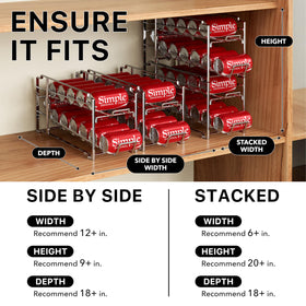 Simple Houseware slim stackable storage fits tight spaces and expands storage.