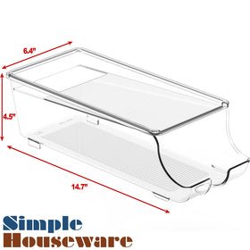 Simple Houseware smooth-glide rolling action makes can retrieval effortless.