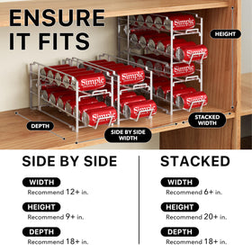 Simple Houseware soda can organizer rack sloped design enables easy access.