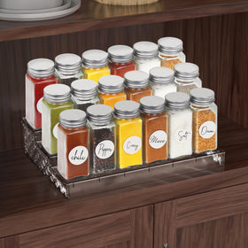 Simple Houseware spice jars compact square design for space-saving storage.
