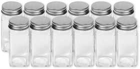 Simple Houseware spice labels provide clear organization for quick identification.