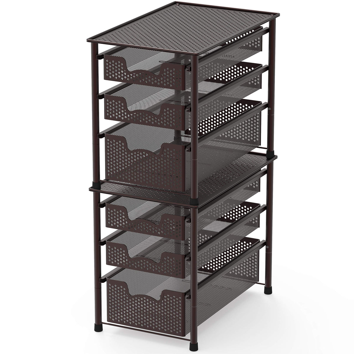 Simple Houseware bronze two-drawer unit, ideal for kitchen organization.