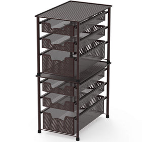 Simple Houseware bronze two-drawer unit, ideal for kitchen organization.