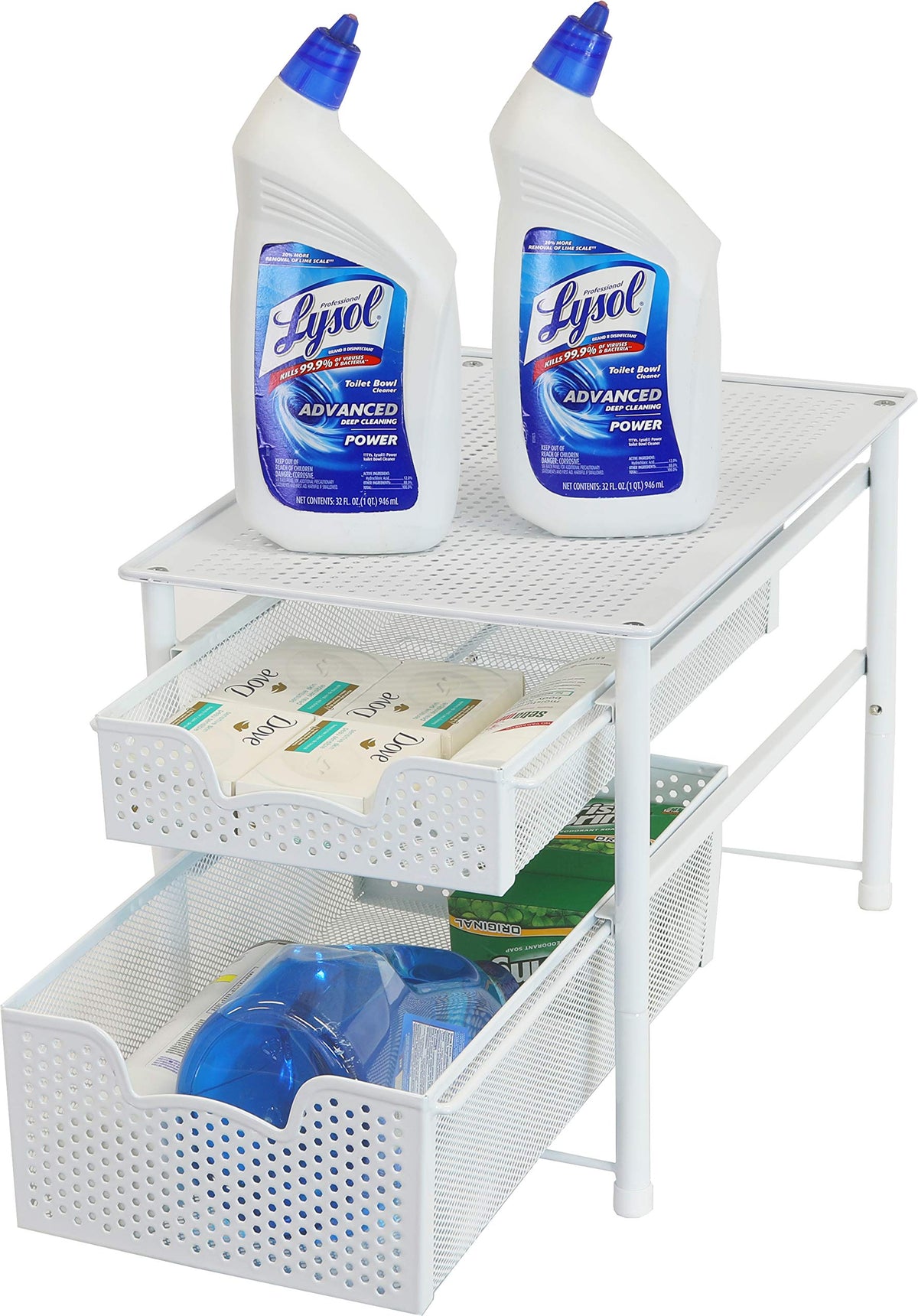 Simple Houseware patent-pending design supports organized storage with multi-height drawers.