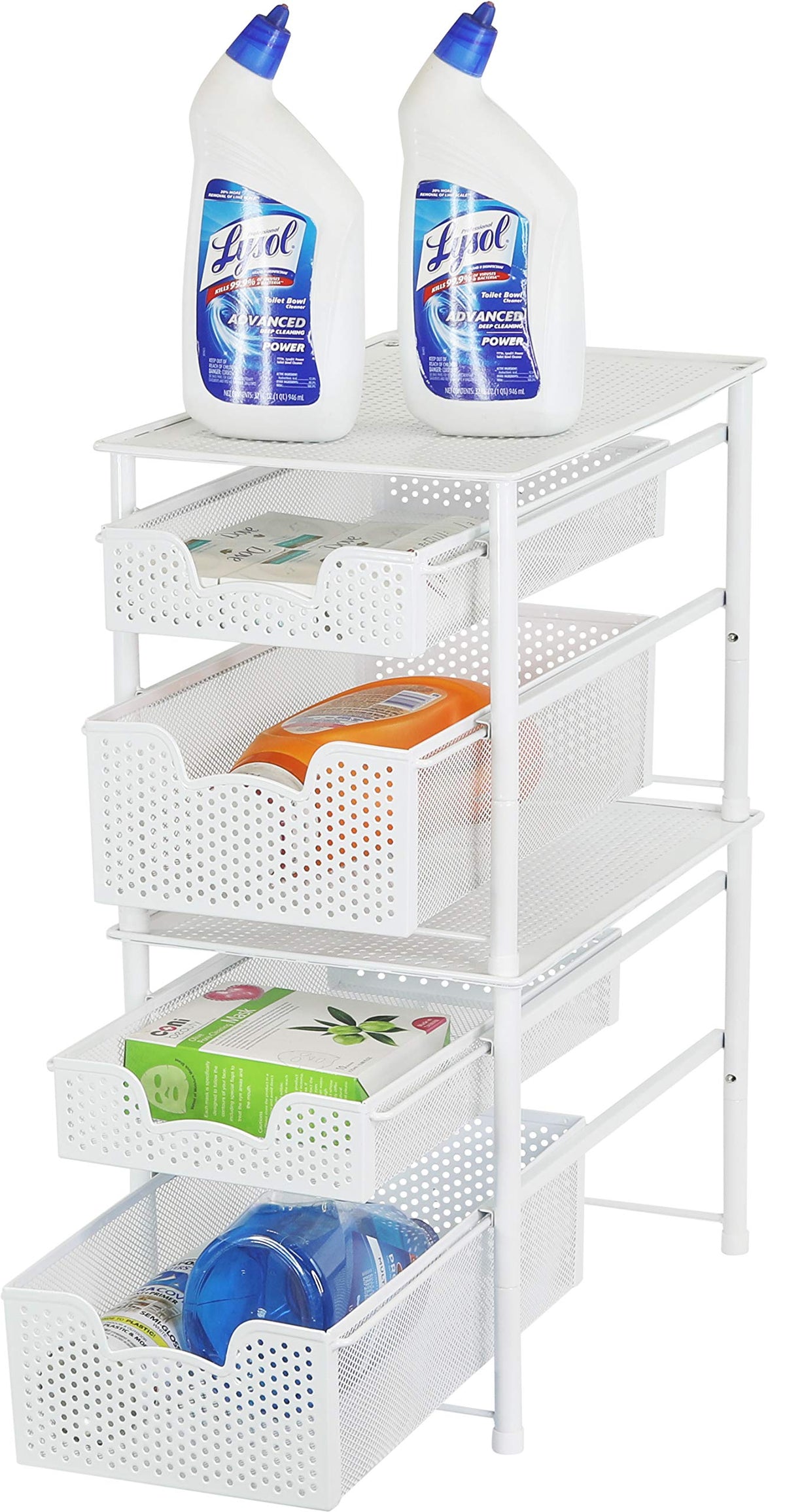Simple Houseware two-drawer organizer with sliding baskets for easy access.
