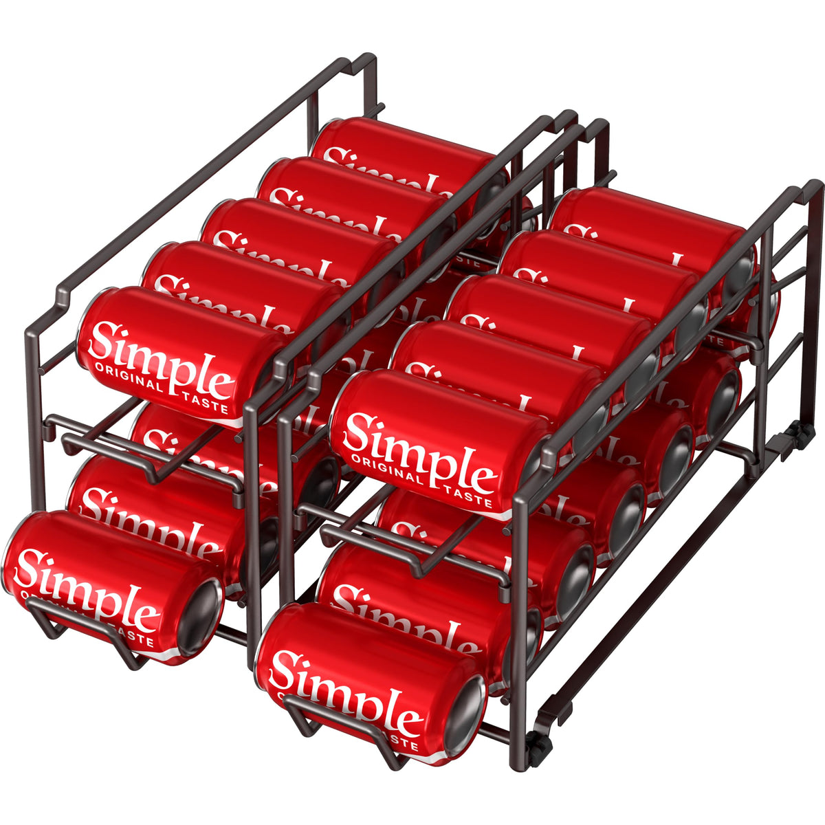 Simple Houseware bronze stackable can dispenser keeps cans neatly organized in the pantry