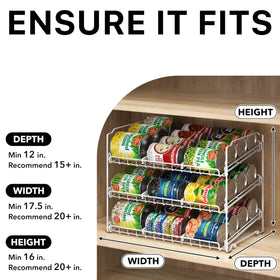 Simple Houseware pantry storage in action demonstrates three-tier capacity and clutter-free counter space.