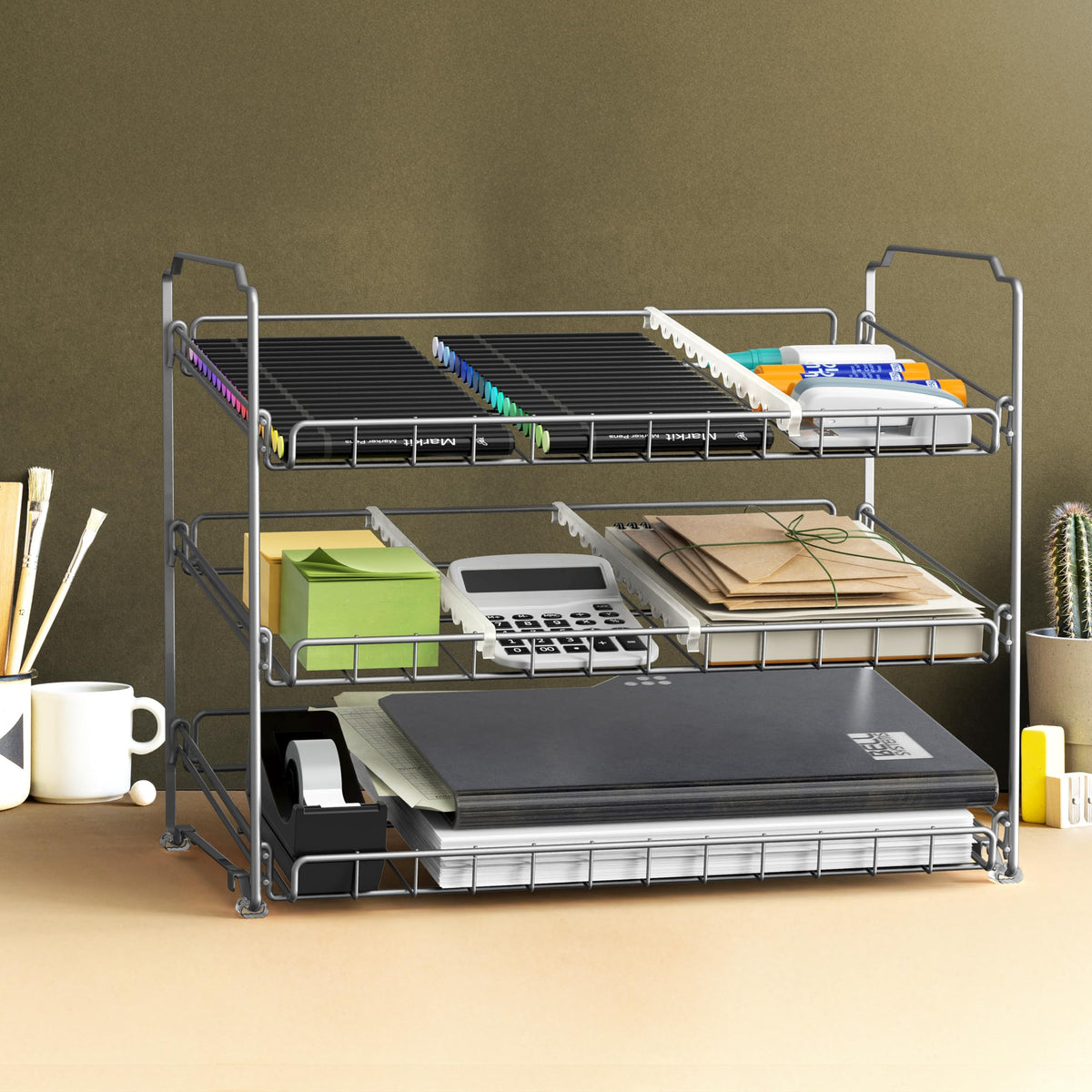 Durable construction supports daily pantry use with reliable stability.