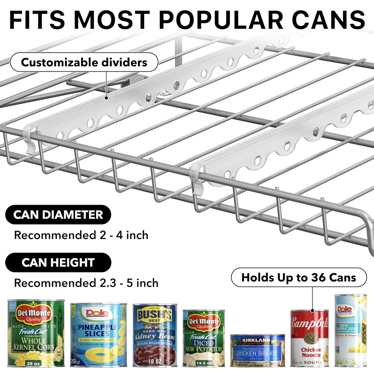 Rolling front-forward shelves provide first-in, first-out access.