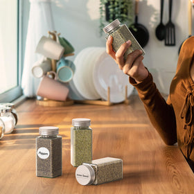 Simple Houseware 12-pack collection keeps spices accessible in any kitchen.