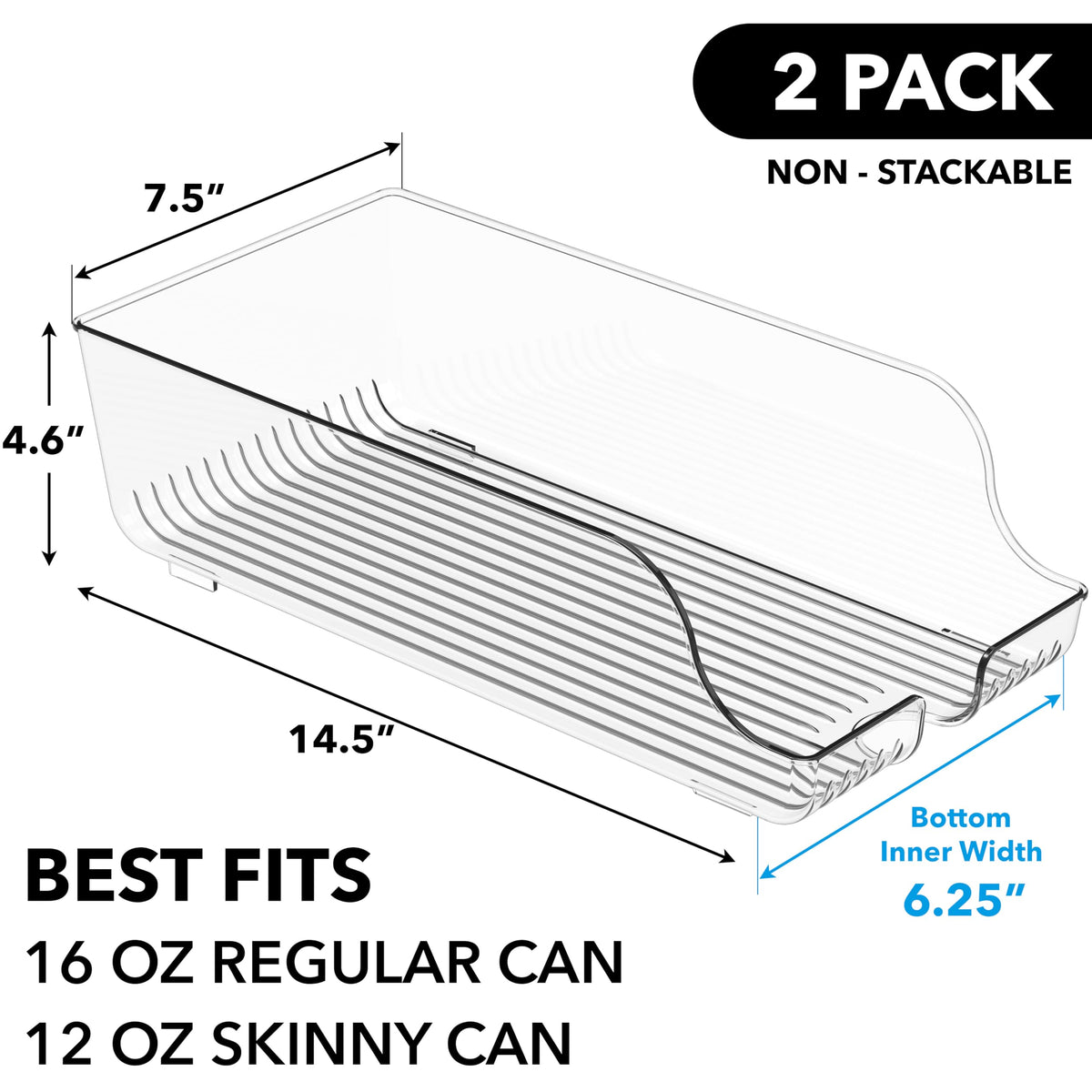 Simple Houseware two-layer display in fridge illustrating clear visibility