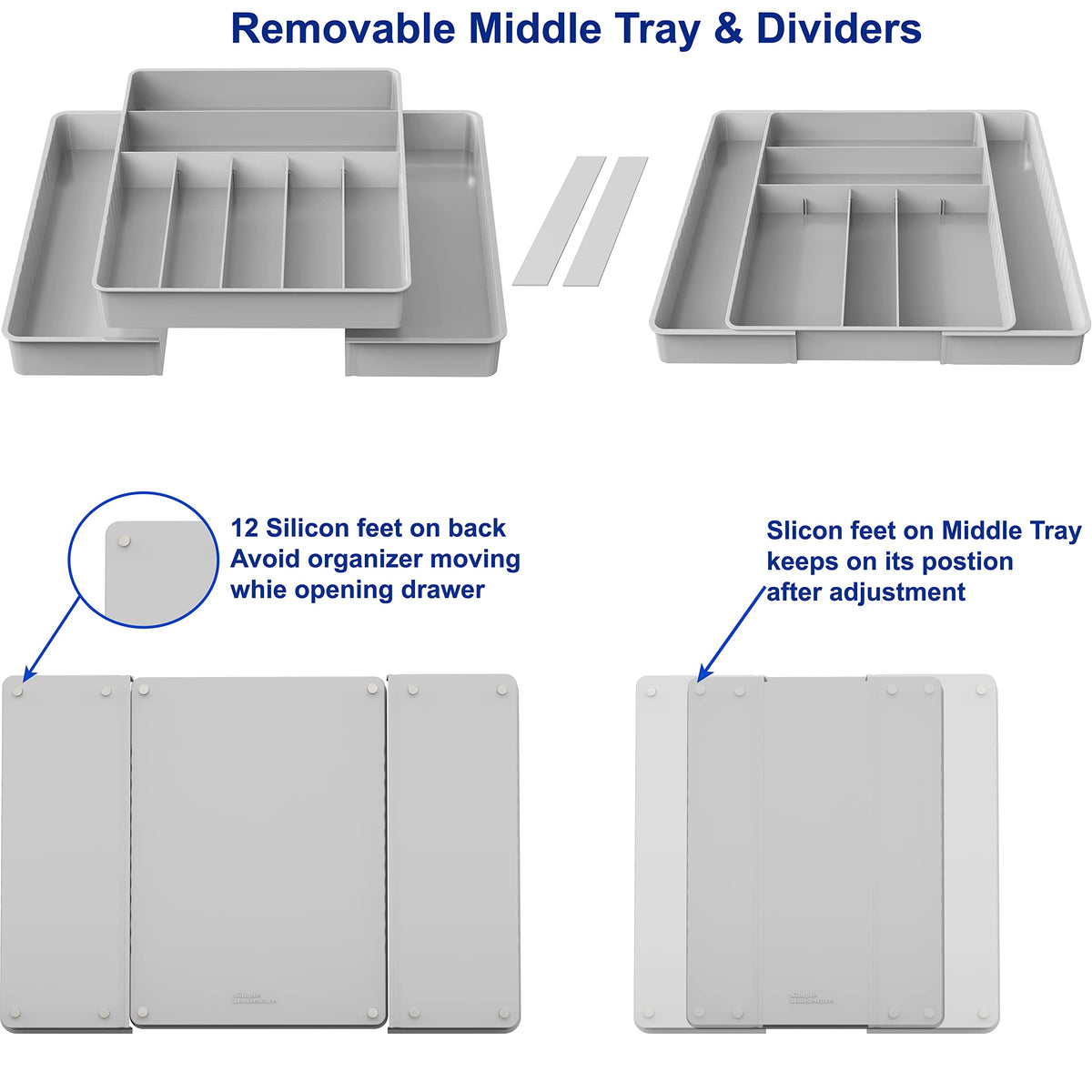 Simple Houseware tool-free setup makes drawer insertion effortless.