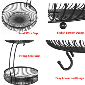 Simple Houseware upper basket demonstrates compact design for space-saving storage.