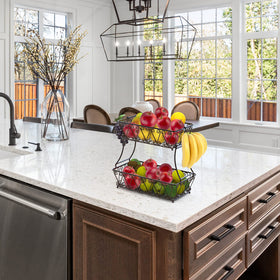 Simple Houseware upper basket view highlighting ample fruit room