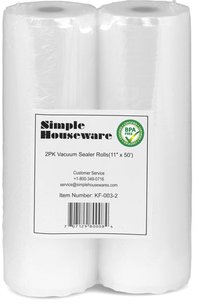 Simple Houseware 11x50 vacuum sealer bags roll in package, durable freezer storage barrier