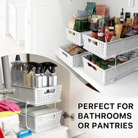 Simple Houseware versatile fit works under sinks, in cabinets, pantries, or vanities
