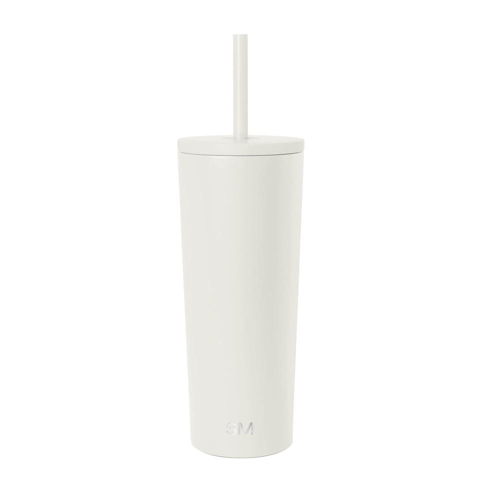 Simple Modern Classic Tumbler front view in cream shows 24oz capacity and sleek silhouette.