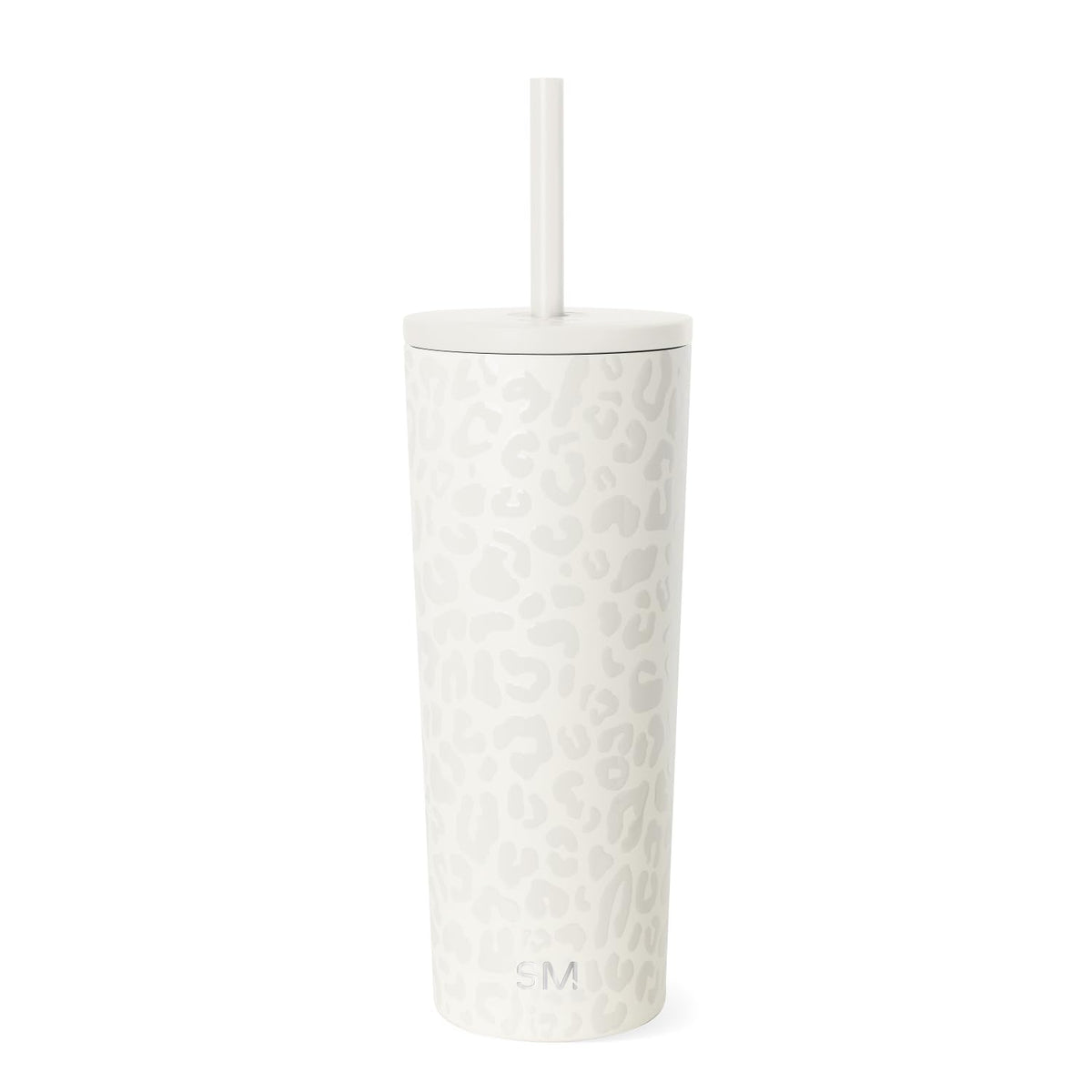 Simple Modern Classic Tumbler cream leopard 24oz with mess-free travel use