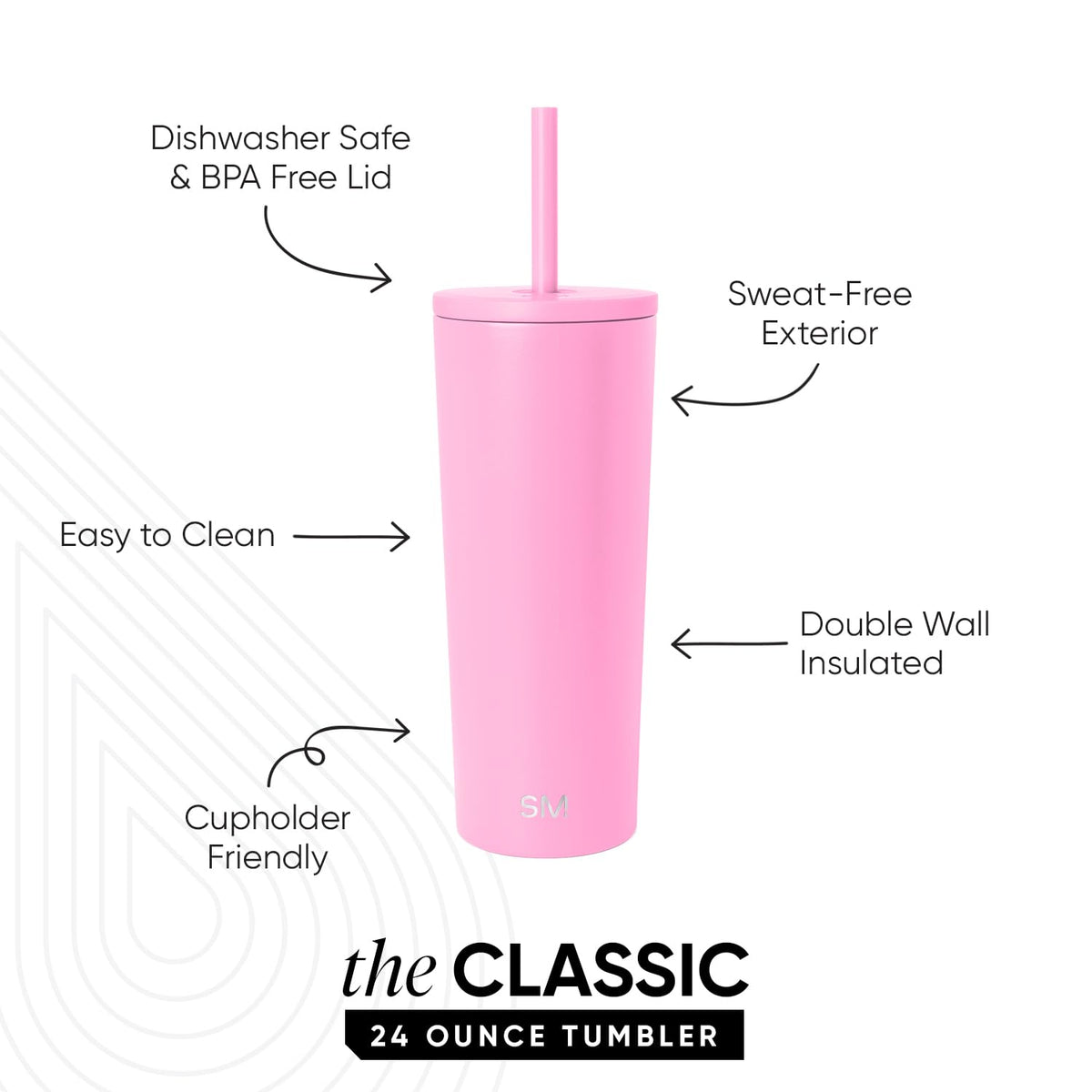 Simple Modern Classic Tumbler made of durable 18/8 stainless steel for everyday use