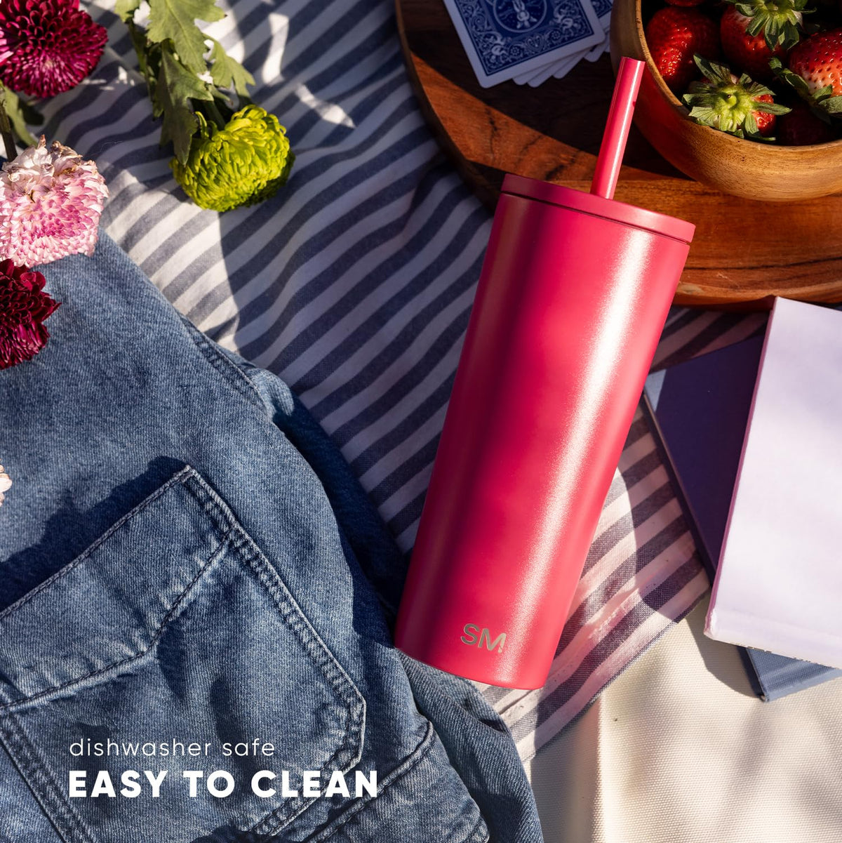 Durable build of the Simple Modern Classic tumbler ready for daily travel and activities.