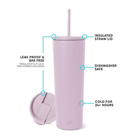 Close-up of Simple Modern Classic tumbler insulation highlighting double-wall design