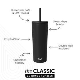 Simple Modern Classic Tumbler lid close-up with straw gasket for leaks.