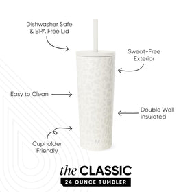 Simple Modern Classic Tumbler lid featuring silicone straw gasket reduces leaks during travel