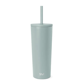 Simple Modern Classic Tumbler with straw lid securely grips the straw to reduce leaks.