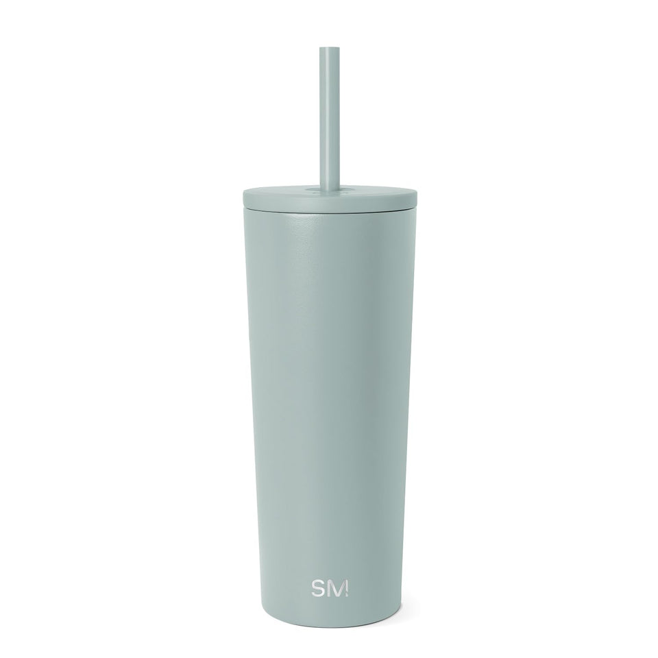 Simple Modern Classic Tumbler with straw lid securely grips the straw to reduce leaks.