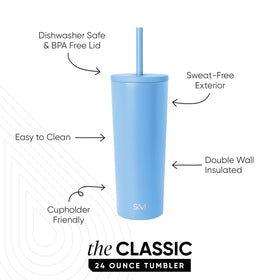 Simple Modern Classic tumbler uses premium 18-8 stainless steel for lasting durability.