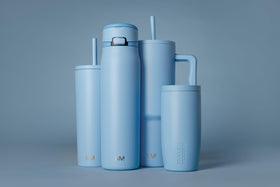 Simple Modern Classic tumbler with spill-resistant lid prevents leaks during travel.
