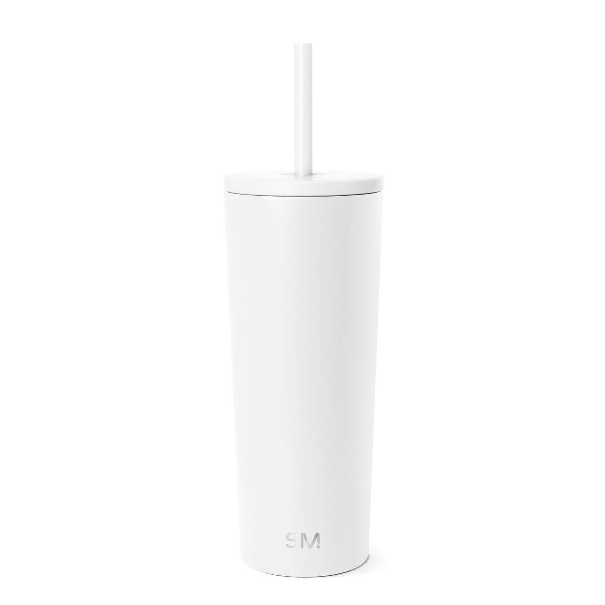 Simple Modern Classic tumbler front view with straw lid keeps drinks at the right temperature on the go