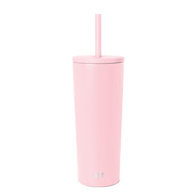 Simple Modern Classic tumbler with blush straw lid displaying spill-proof design for secure sipping.
