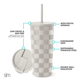 Close-up of straw lid seal on the Simple Modern Classic tumbler.
