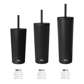Simple Modern Classic Tumbler exterior, 18/8 stainless steel for durability.