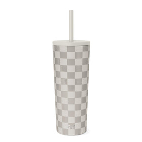Simple Modern Classic Tumbler with straw lid for spill-resistant on-the-go sipping.