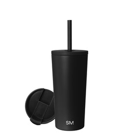 Simple Modern Classic Tumbler with straw lid, secure grip for travel use