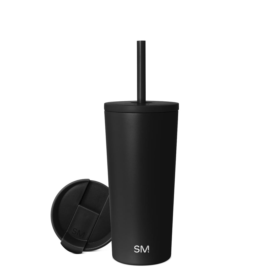 Simple Modern Classic Tumbler with straw lid, secure grip for travel use