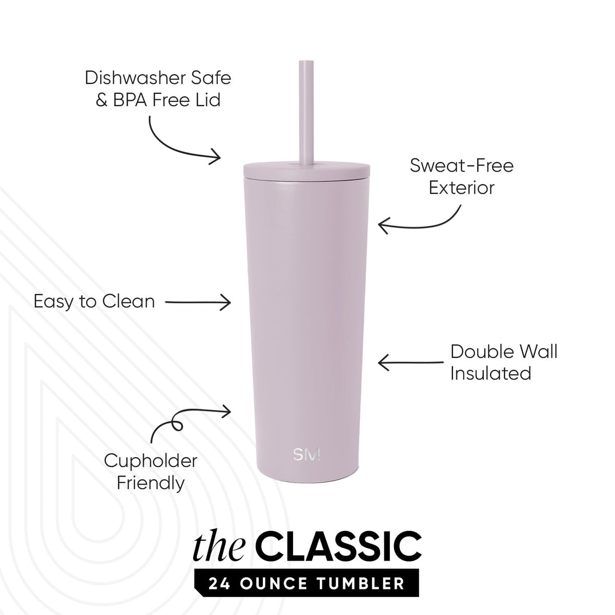 Sweat-free exterior of the tumbler for dry hands during commutes.