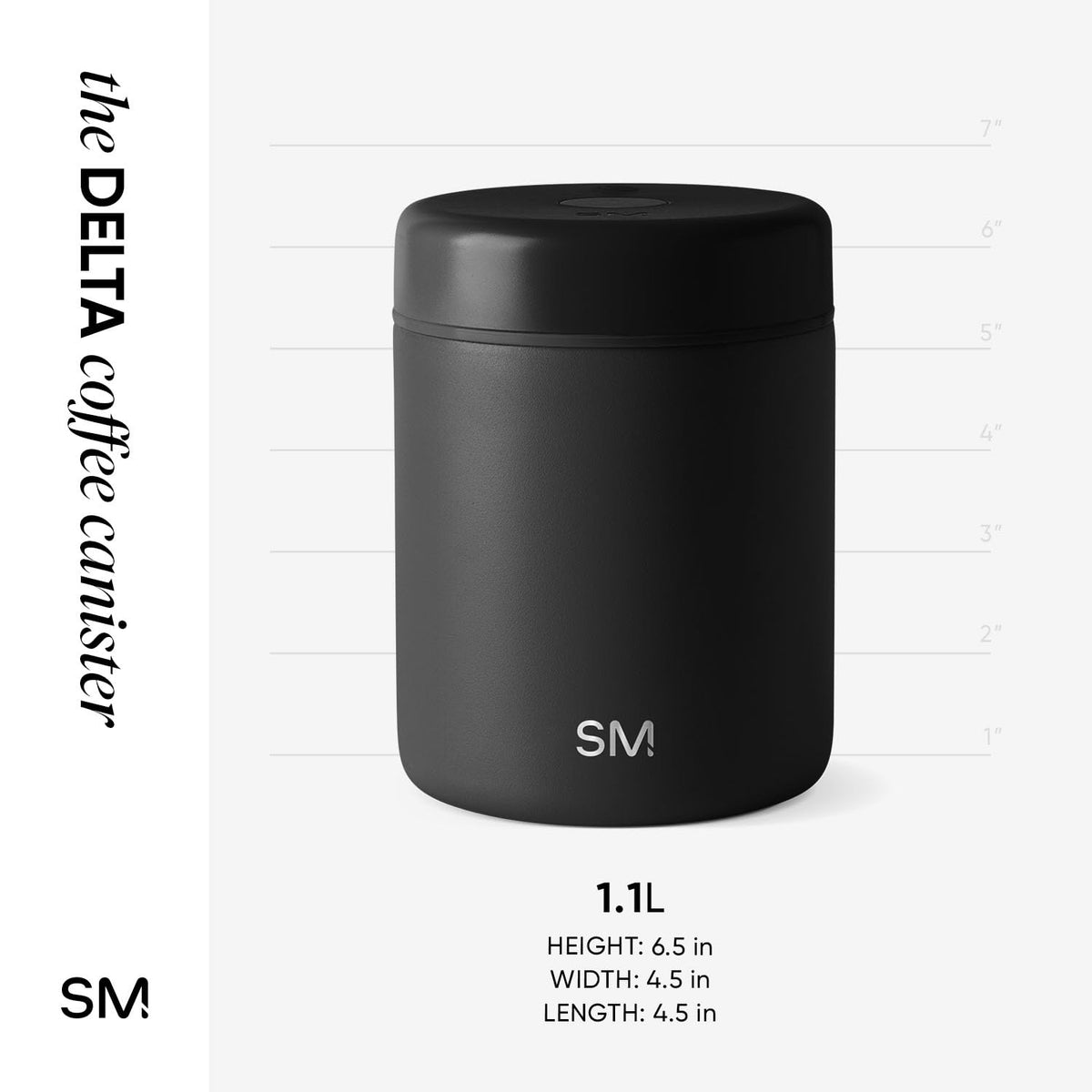Midnight Black Delta canister adds sleek style to countertops.