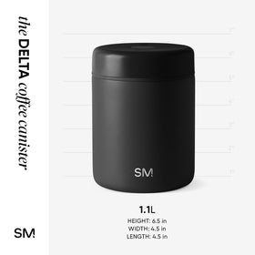 Midnight Black Delta canister adds sleek style to countertops.