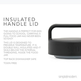 Simple Modern food jar vacuum insulated, maintains temperature for hours.