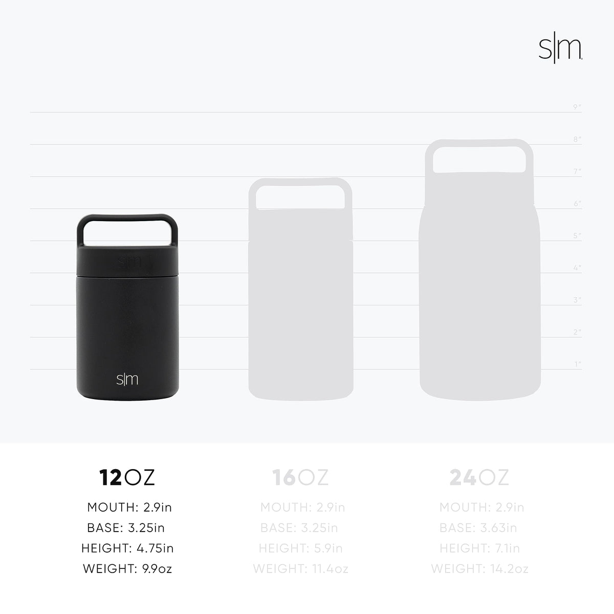 Simple Modern food jar wide-mouth design for easy filling and eating.