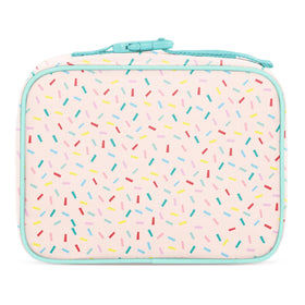 Exterior pocket of Simple Modern Hadley Confetti lunch bag for organization